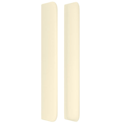 vidaXL Kopfteil mit Ohren Creme 203x16x118/128 cm Kunstleder