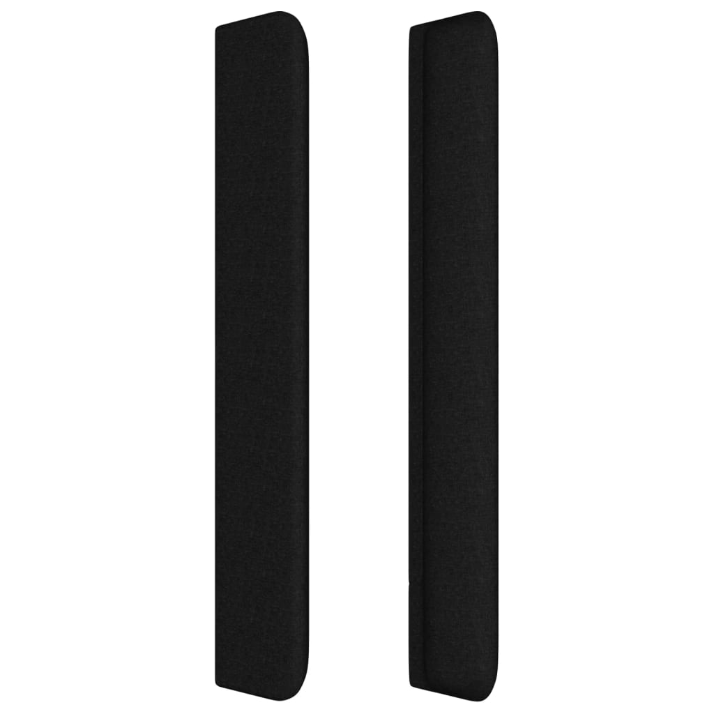 vidaXL Kopfteil mit Ohren Schwarz 83x16x118/128 cm Stoff