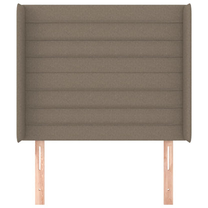 vidaXL Kopfteil mit Ohren Taupe 83x16x118/128 cm Stoff