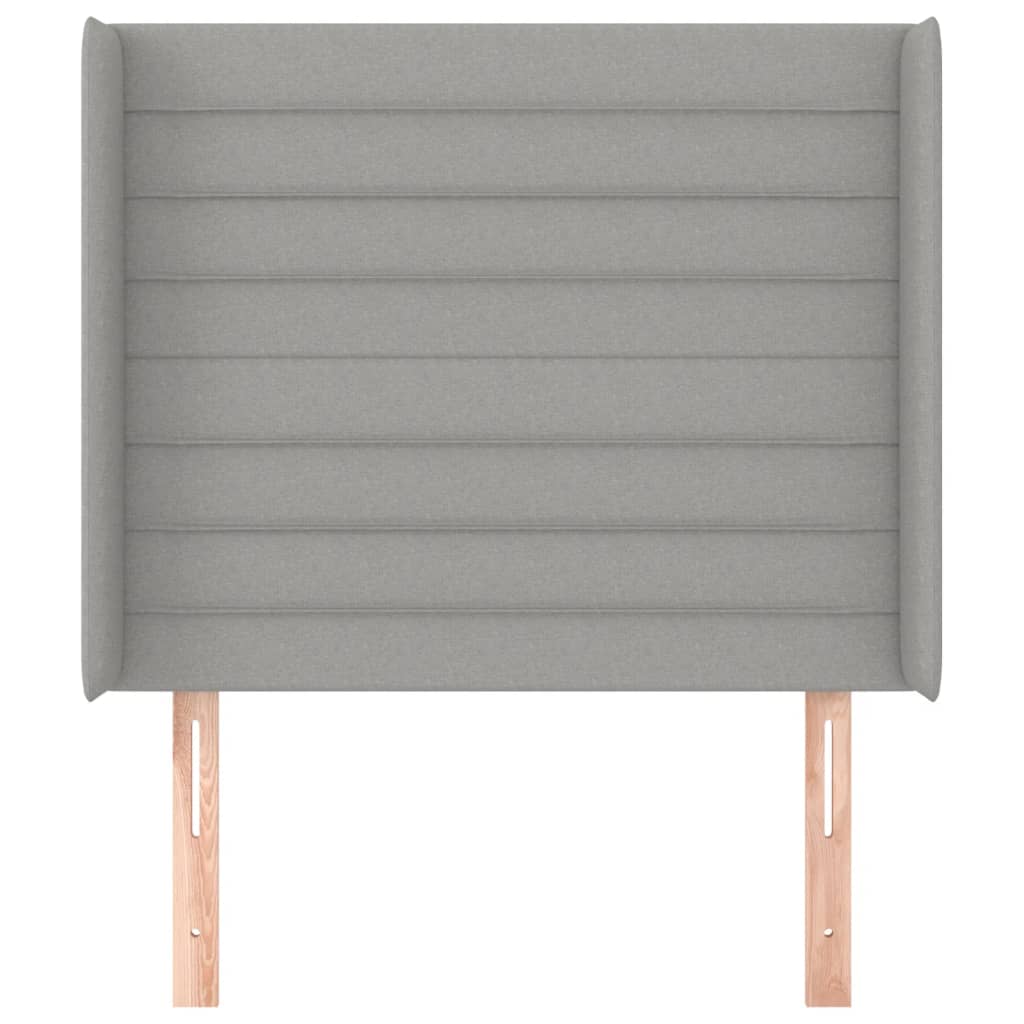 vidaXL Kopfteil mit Ohren Hellgrau 93x16x118/128 cm Stoff