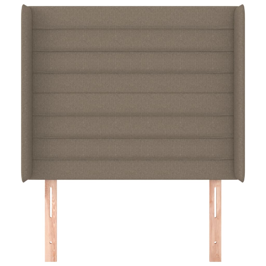 vidaXL Kopfteil mit Ohren Taupe 93x16x118/128 cm Stoff