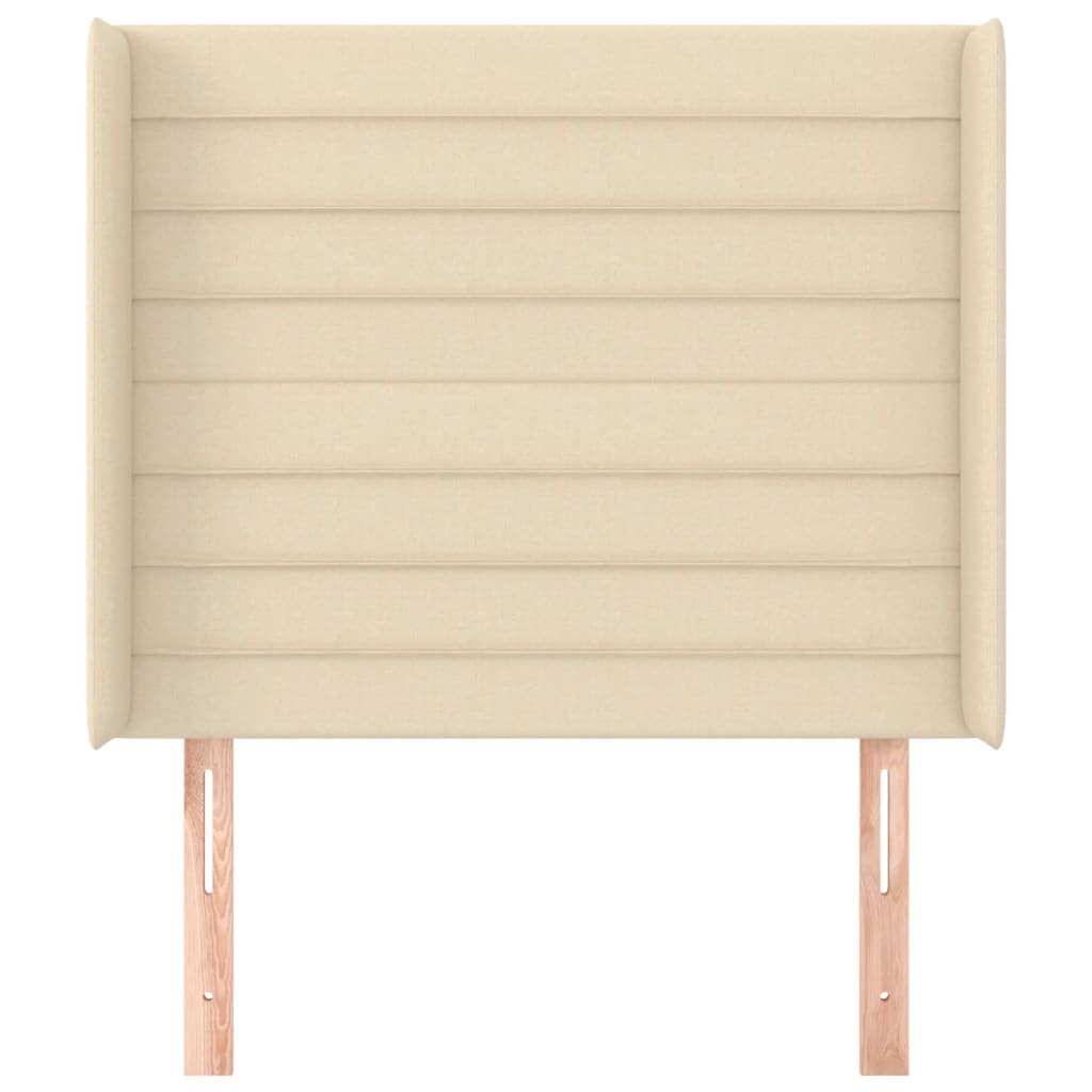 vidaXL Kopfteil mit Ohren Creme 103x16x118/128 cm Stoff