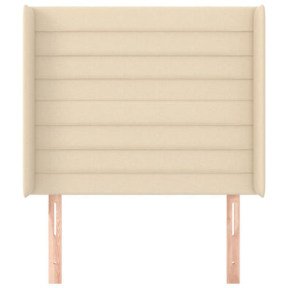 vidaXL Kopfteil mit Ohren Creme 103x16x118/128 cm Stoff