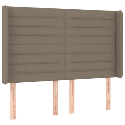 vidaXL Kopfteil mit Ohren Taupe 147x16x118/128 cm Stoff