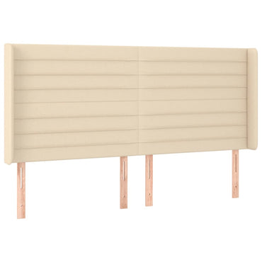 vidaXL Kopfteil mit Ohren Creme 183x16x118/128 cm Stoff