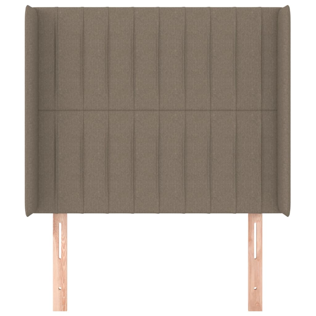 vidaXL Kopfteil mit Ohren Taupe 83x16x118/128 cm Stoff