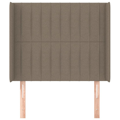 vidaXL Kopfteil mit Ohren Taupe 83x16x118/128 cm Stoff