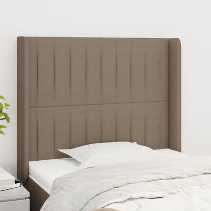 vidaXL Kopfteil mit Ohren Taupe 83x16x118/128 cm Stoff