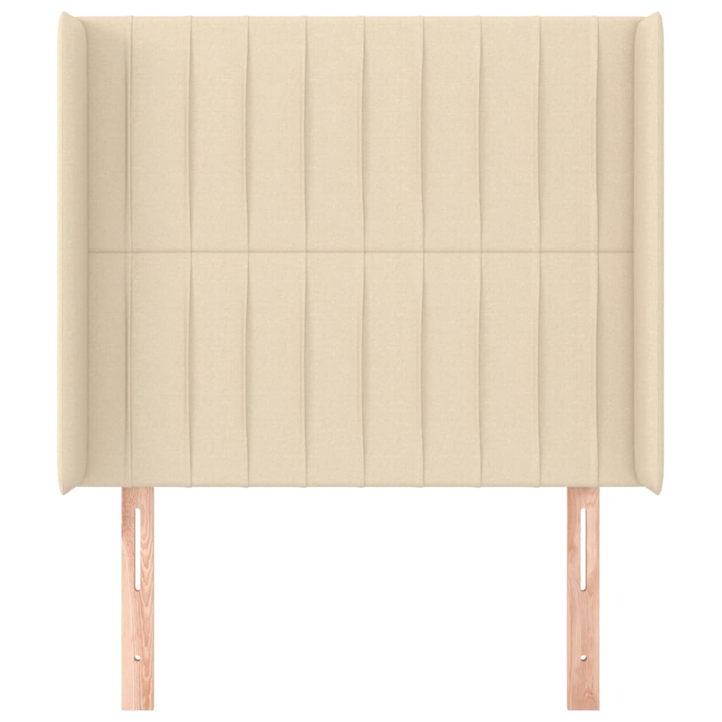 vidaXL Kopfteil mit Ohren Creme 83x16x118/128 cm Stoff