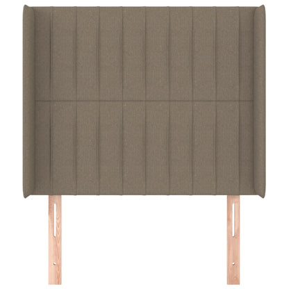 vidaXL Kopfteil mit Ohren Taupe 93x16x118/128 cm Stoff