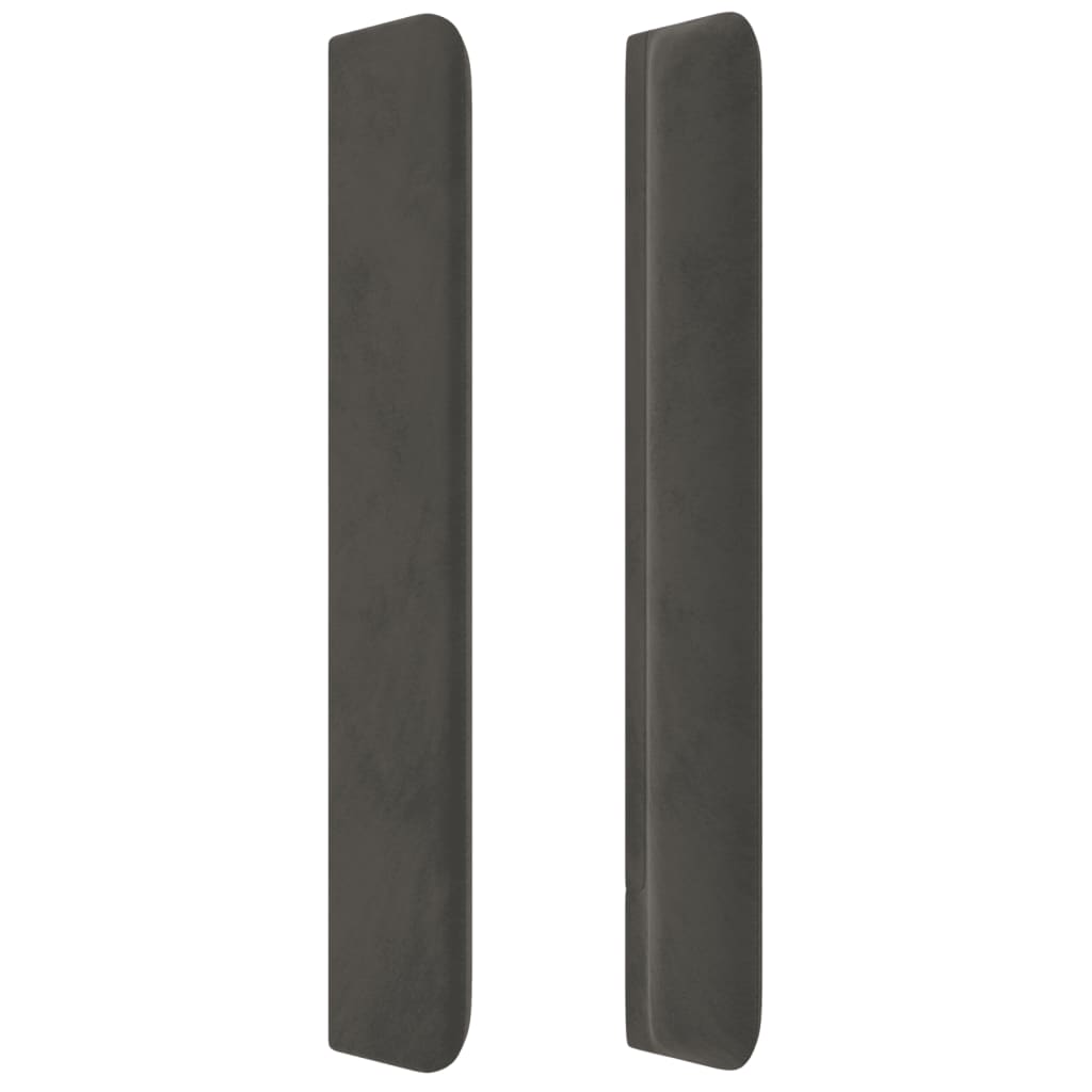 vidaXL Kopfteil mit Ohren Dunkelgrau 147x16x118/128 cm Samt