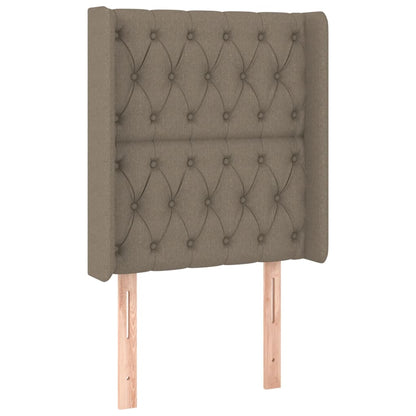vidaXL Kopfteil mit Ohren Taupe 83x16x118/128 cm Stoff