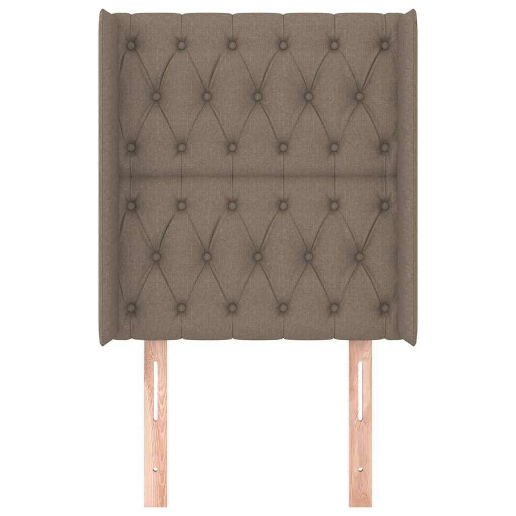 vidaXL Kopfteil mit Ohren Taupe 83x16x118/128 cm Stoff