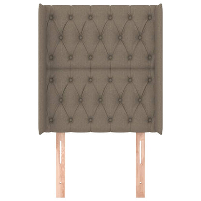 vidaXL Kopfteil mit Ohren Taupe 83x16x118/128 cm Stoff
