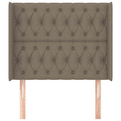vidaXL Kopfteil mit Ohren Taupe 93x16x118/128 cm Stoff
