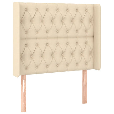 vidaXL Kopfteil mit Ohren Creme 103x16x118/128 cm Stoff