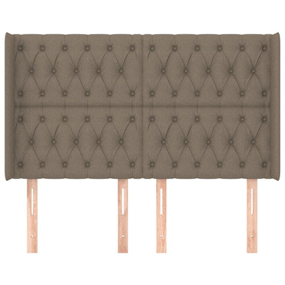 vidaXL Kopfteil mit Ohren Taupe 163x16x118/128 cm Stoff