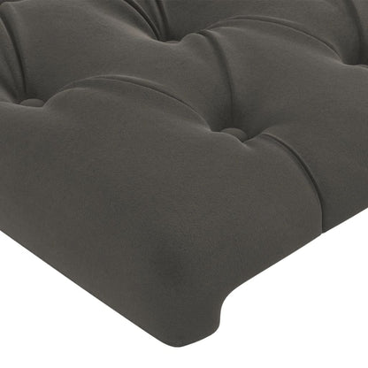 vidaXL Kopfteil mit Ohren Dunkelgrau 83x16x118/128 cm Samt