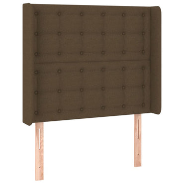 vidaXL Kopfteil mit Ohren Dunkelbraun 83x16x118/128 cm Stoff