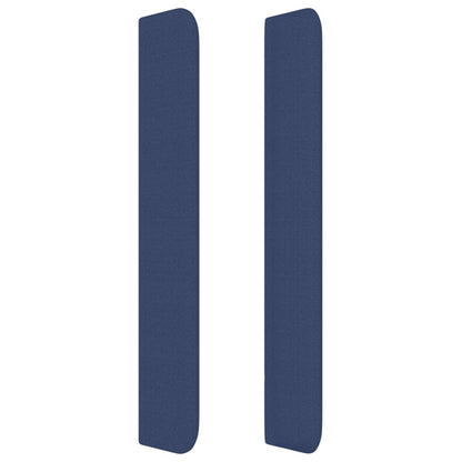 vidaXL Kopfteil mit Ohren Blau 93x16x118/128 cm Stoff