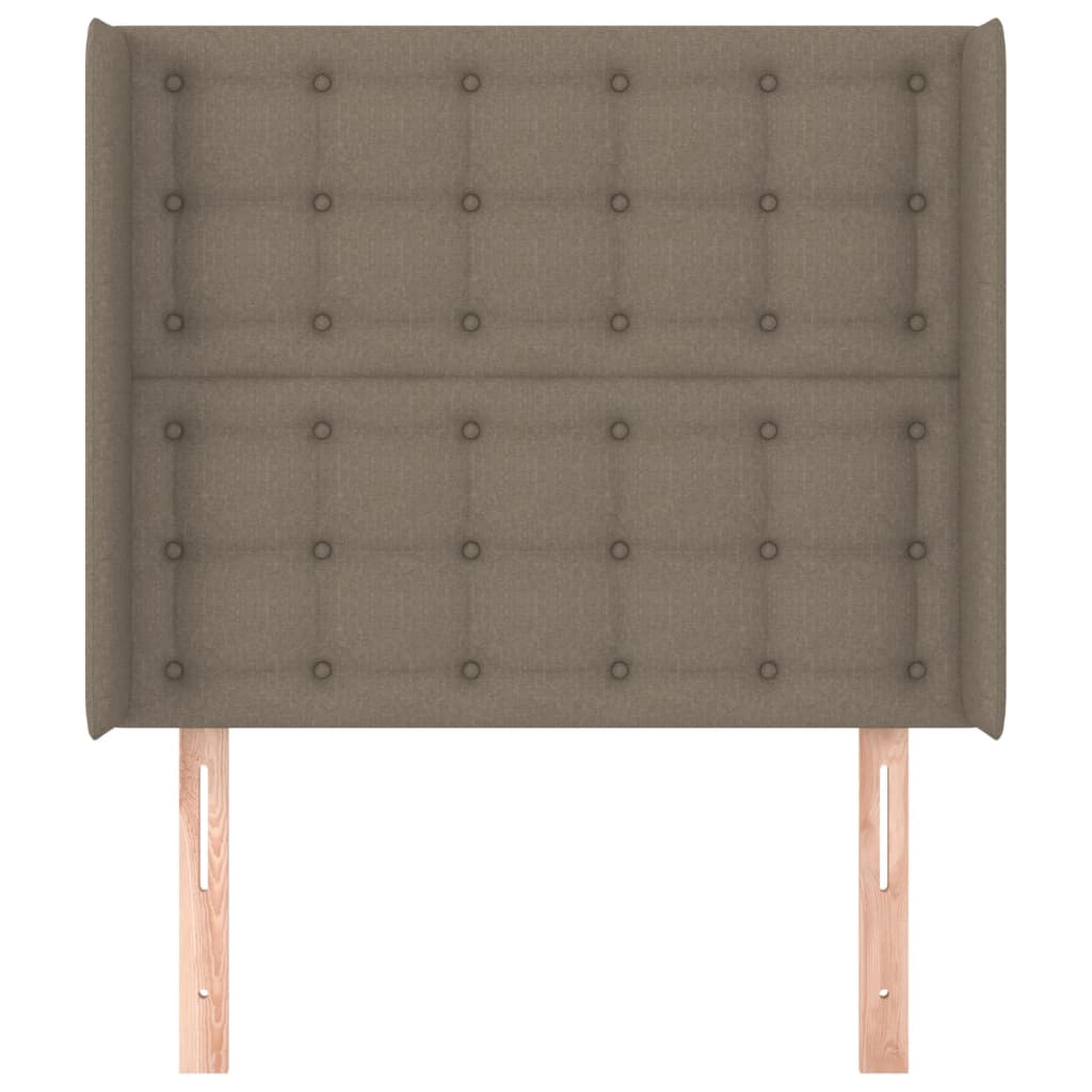 vidaXL Kopfteil mit Ohren Taupe 103x16x118/128 cm Stoff