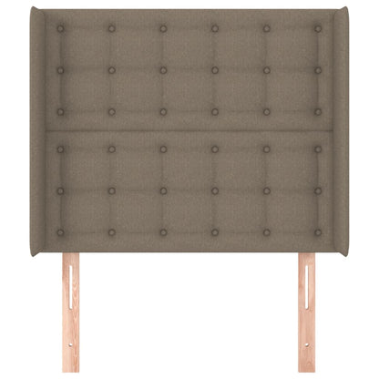 vidaXL Kopfteil mit Ohren Taupe 103x16x118/128 cm Stoff