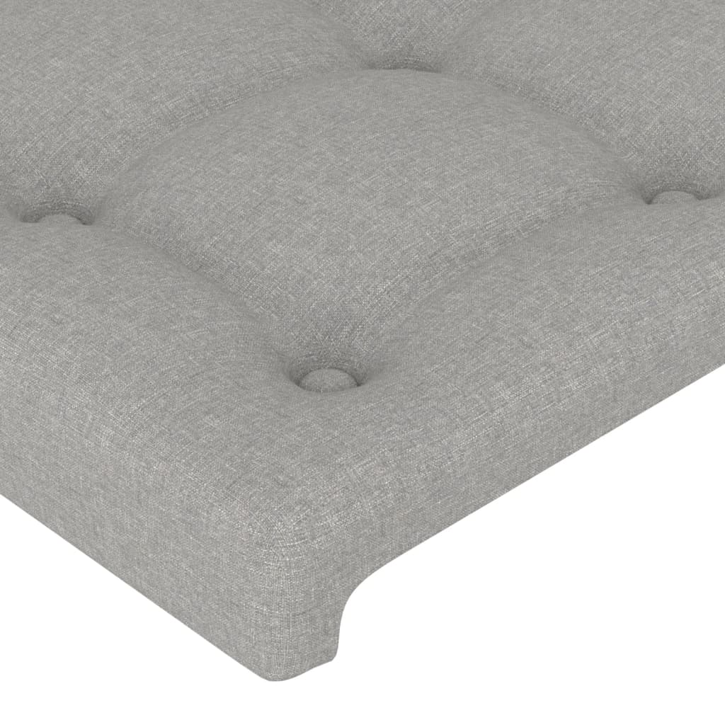 vidaXL Kopfteil mit Ohren Hellgrau 163x16x118/128 cm Stoff