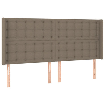 vidaXL Kopfteil mit Ohren Taupe 183x16x118/128 cm Stoff