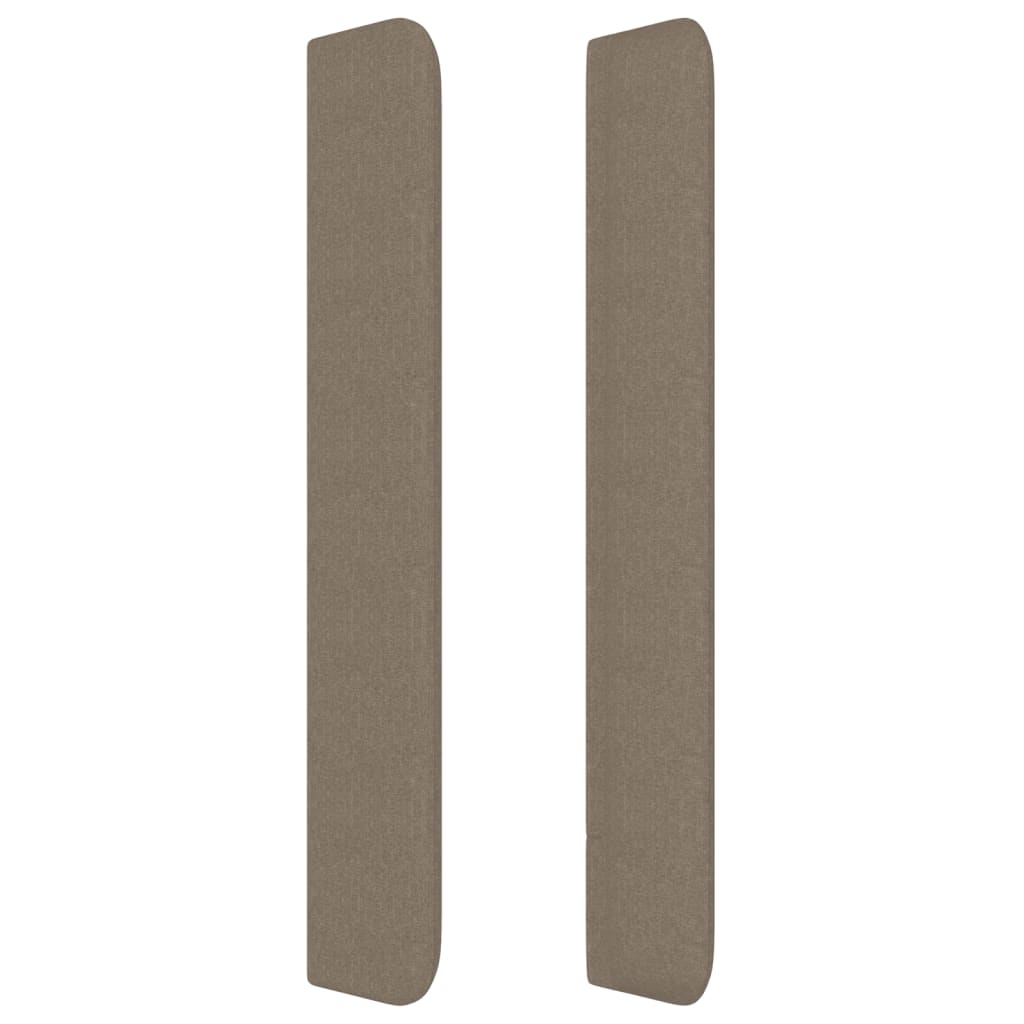 vidaXL Kopfteil mit Ohren Taupe 183x16x118/128 cm Stoff