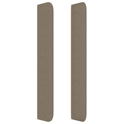vidaXL Kopfteil mit Ohren Taupe 183x16x118/128 cm Stoff