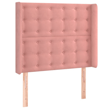 vidaXL Kopfteil mit Ohren Rosa 83x16x118/128 cm Samt