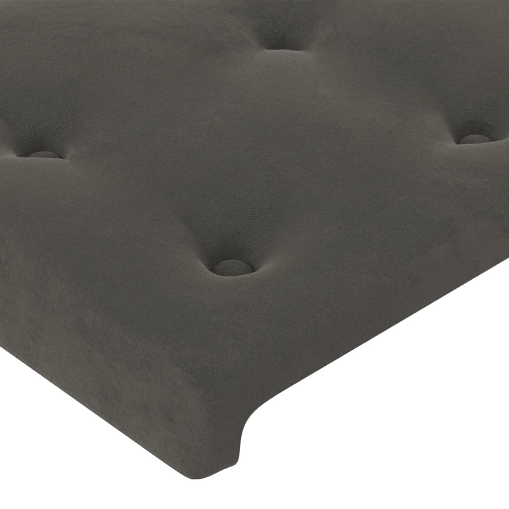 vidaXL Kopfteil mit Ohren Dunkelgrau 203x16x118/128 cm Samt