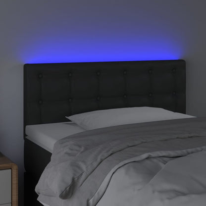 vidaXL Tête de lit à LED Noir 90x5x78/88 cm Similicuir