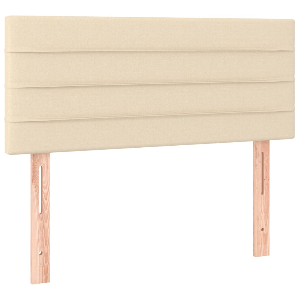 vidaXL Tête de lit à LED crème 90x5x78/88 cm tissu