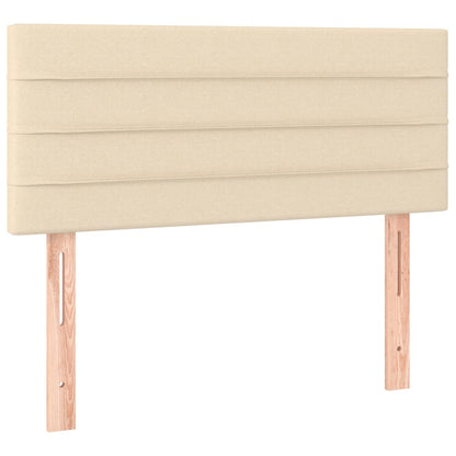 vidaXL Tête de lit à LED crème 90x5x78/88 cm tissu