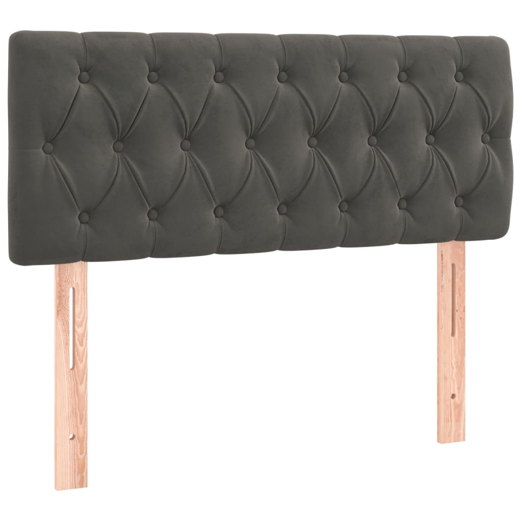 vidaXL LED Kopfteil Dunkelgrau 100x7x78/88 cm Samt