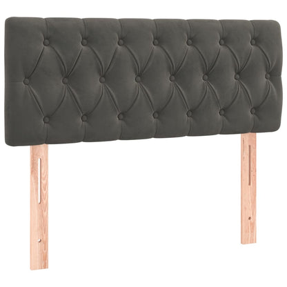 vidaXL LED Kopfteil Dunkelgrau 100x7x78/88 cm Samt