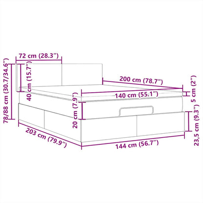 LED Kopfteil Dunkelgrau 144x5x118/128 cm Samt