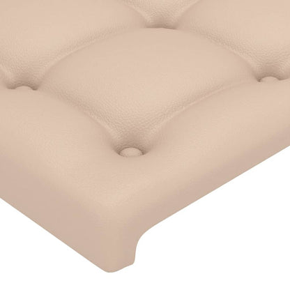 vidaXL LED Kopfteil Cappuccino-Braun 80x5x118/128 cm Kunstleder