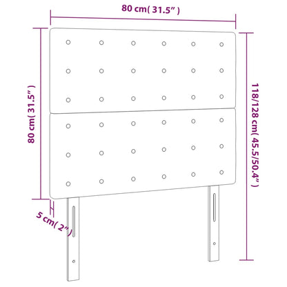 vidaXL LED Kopfteil Cappuccino-Braun 80x5x118/128 cm Kunstleder
