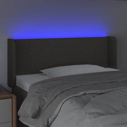 vidaXL LED Kopfteil Taupe 93x16x78/88 cm Stoff