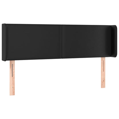 vidaXL LED Kopfteil Schwarz 147x16x78/88 cm Kunstleder