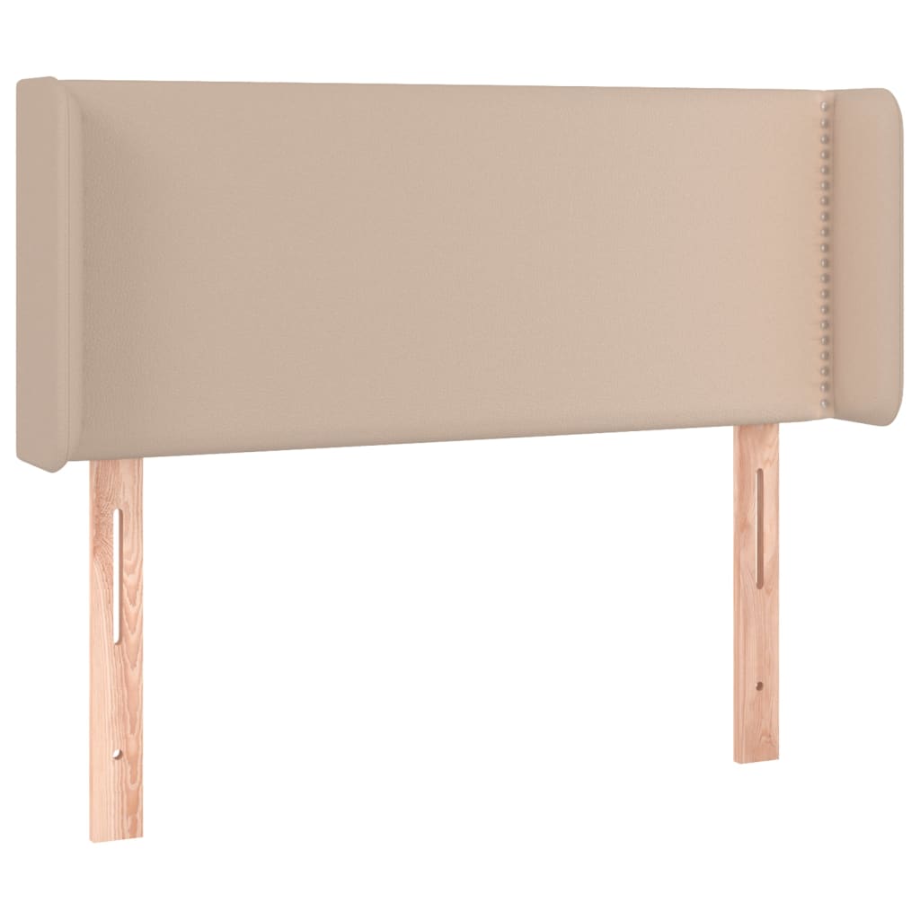 vidaXL LED Kopfteil Cappuccino-Braun 83x16x78/88 cm Kunstleder
