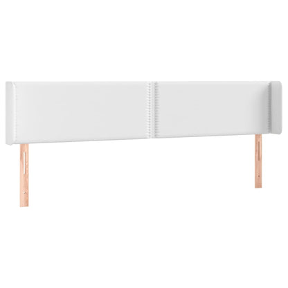 vidaXL LED Kopfteil Weiß 183x16x78/88 cm Kunstleder