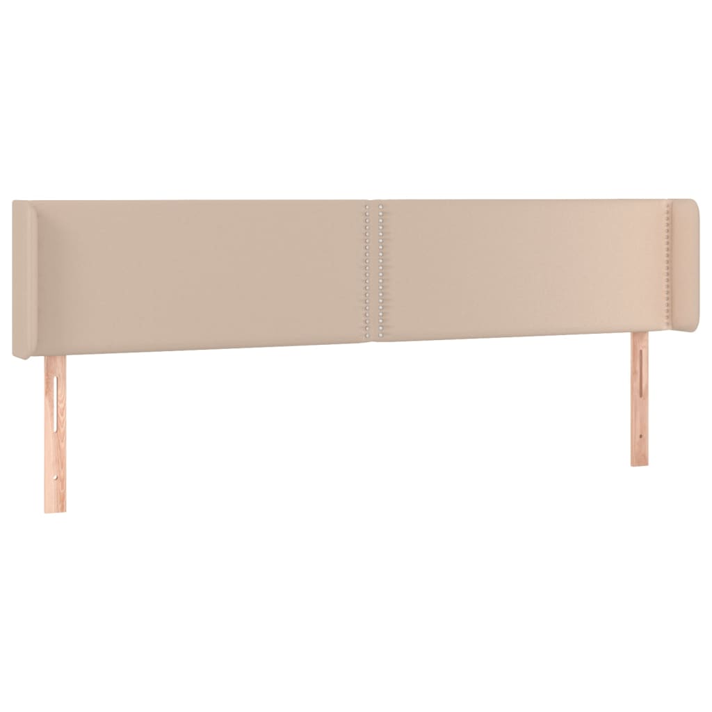 vidaXL LED Kopfteil Cappuccino-Braun 183x16x78/88 cm Kunstleder