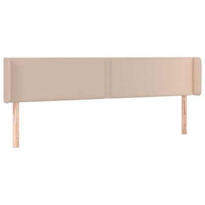 vidaXL LED Kopfteil Cappuccino-Braun 183x16x78/88 cm Kunstleder