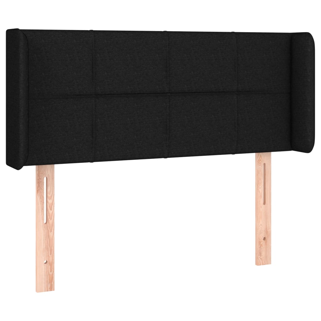 vidaXL LED Kopfteil Schwarz 103x16x78/88 cm Stoff