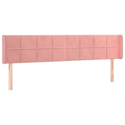 vidaXL LED Kopfteil Rosa 183x16x78/88 cm Samt