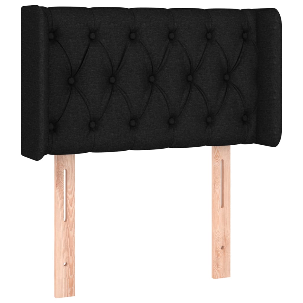 vidaXL LED Kopfteil Schwarz 83x16x78/88 cm Stoff