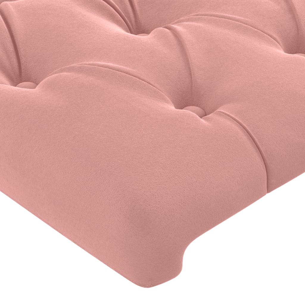 vidaXL LED Kopfteil Rosa 147x16x78/88 cm Samt